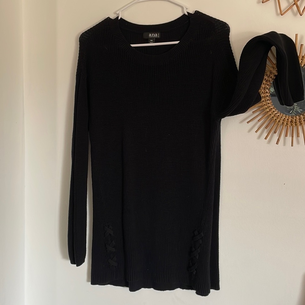 ana black gently worn cardigan